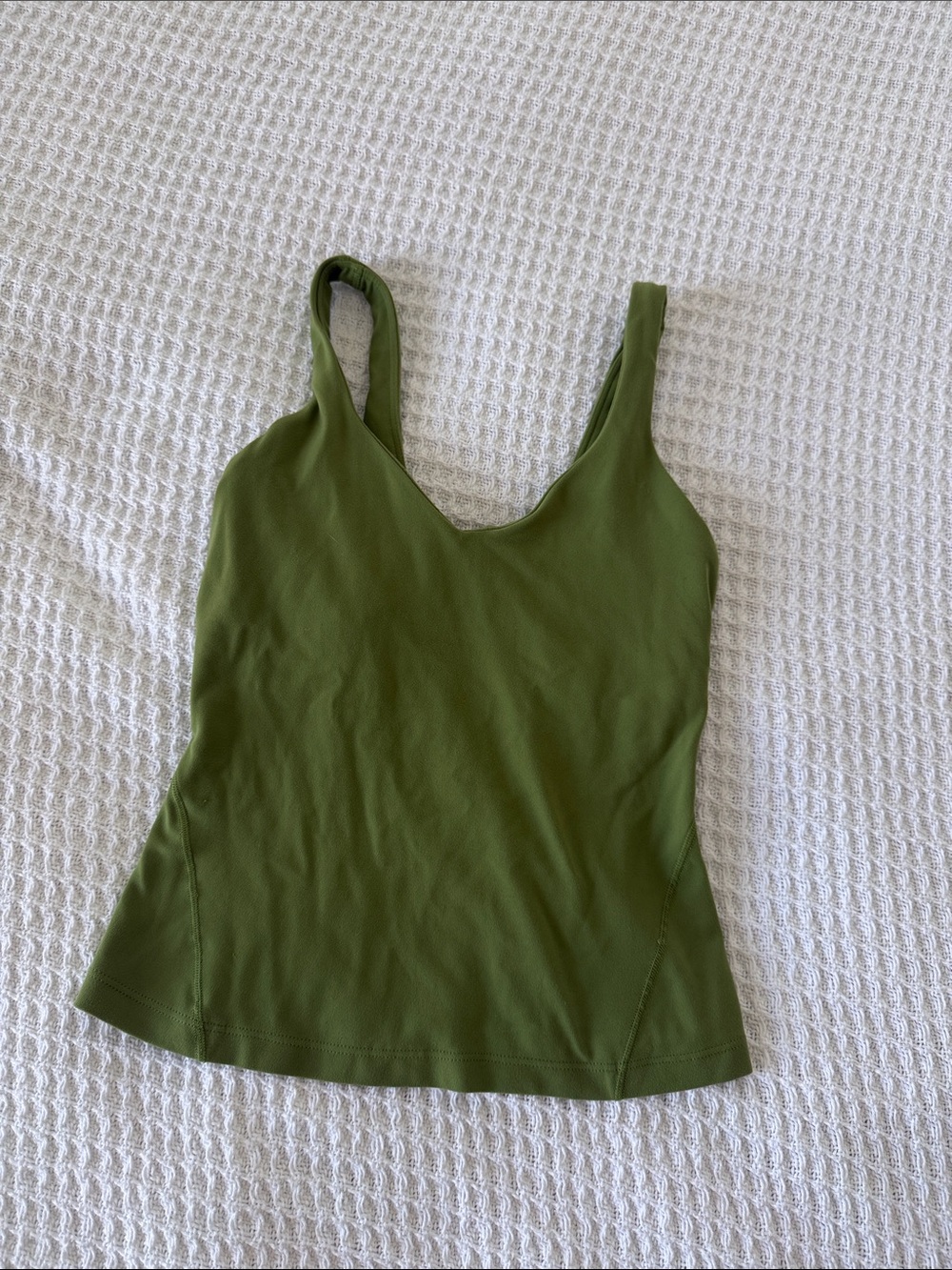 lululemon athletica Olive Green Scoop Neck Tank
